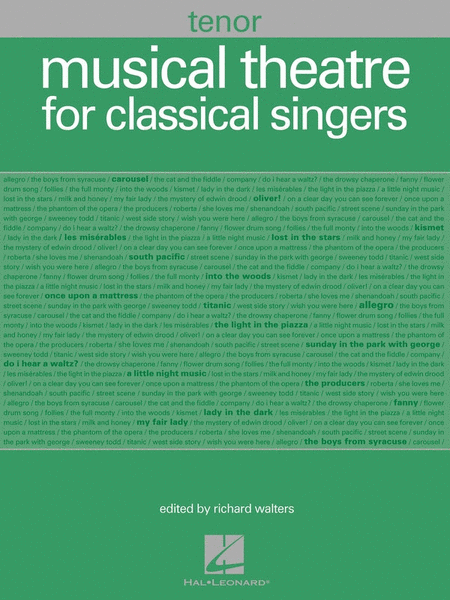 Musical Theatre For Classical Singers Tenor