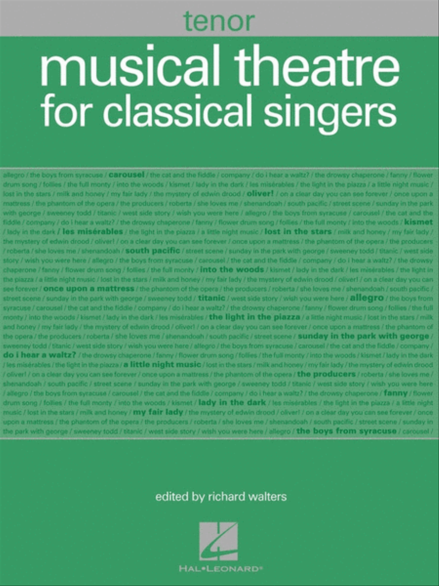 Musical Theatre For Classical Singers Tenor