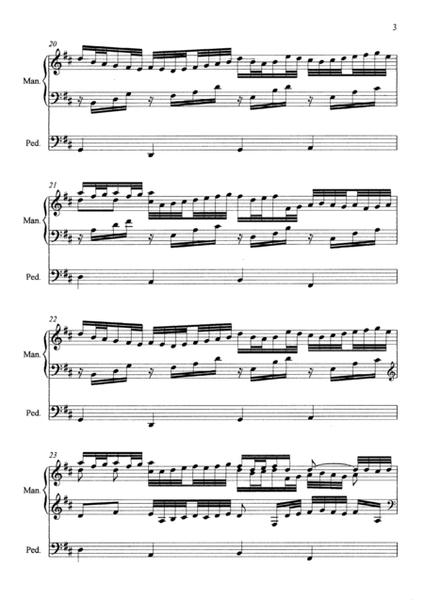 Pachelbel - Canon in D - Arranged by Rafael Dengra - Organ Manual Part