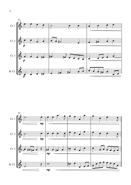 O Little Town of Bethlehem - Rock Carol for Clarinet Quartet image number null