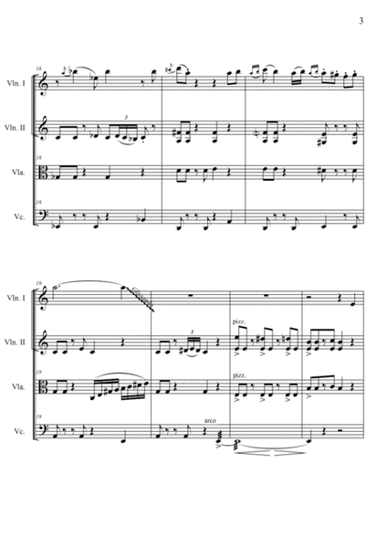 Oriental Tango for String Quartet SCORE image number null