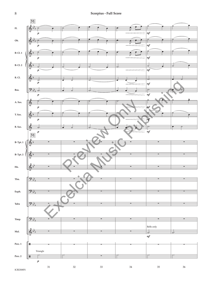 Scorpius (Score) Scorpius (Score) Concert Band scores gallery preview page 9