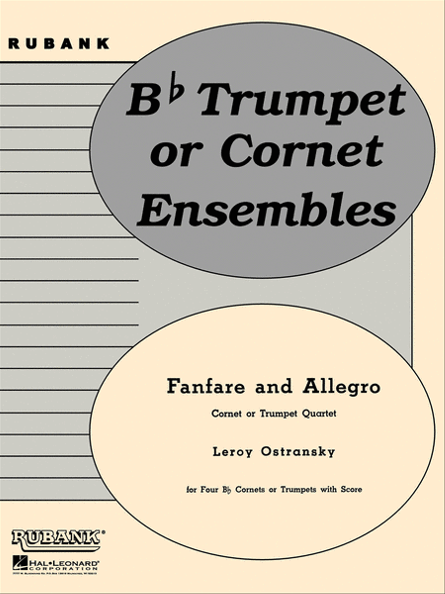 Fanfare and Allegro Cornet scores gallery preview page 1