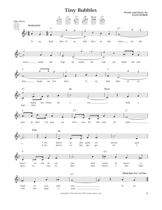Tiny Bubbles (from The Daily Ukulele) (arr. Liz and Jim Beloff)