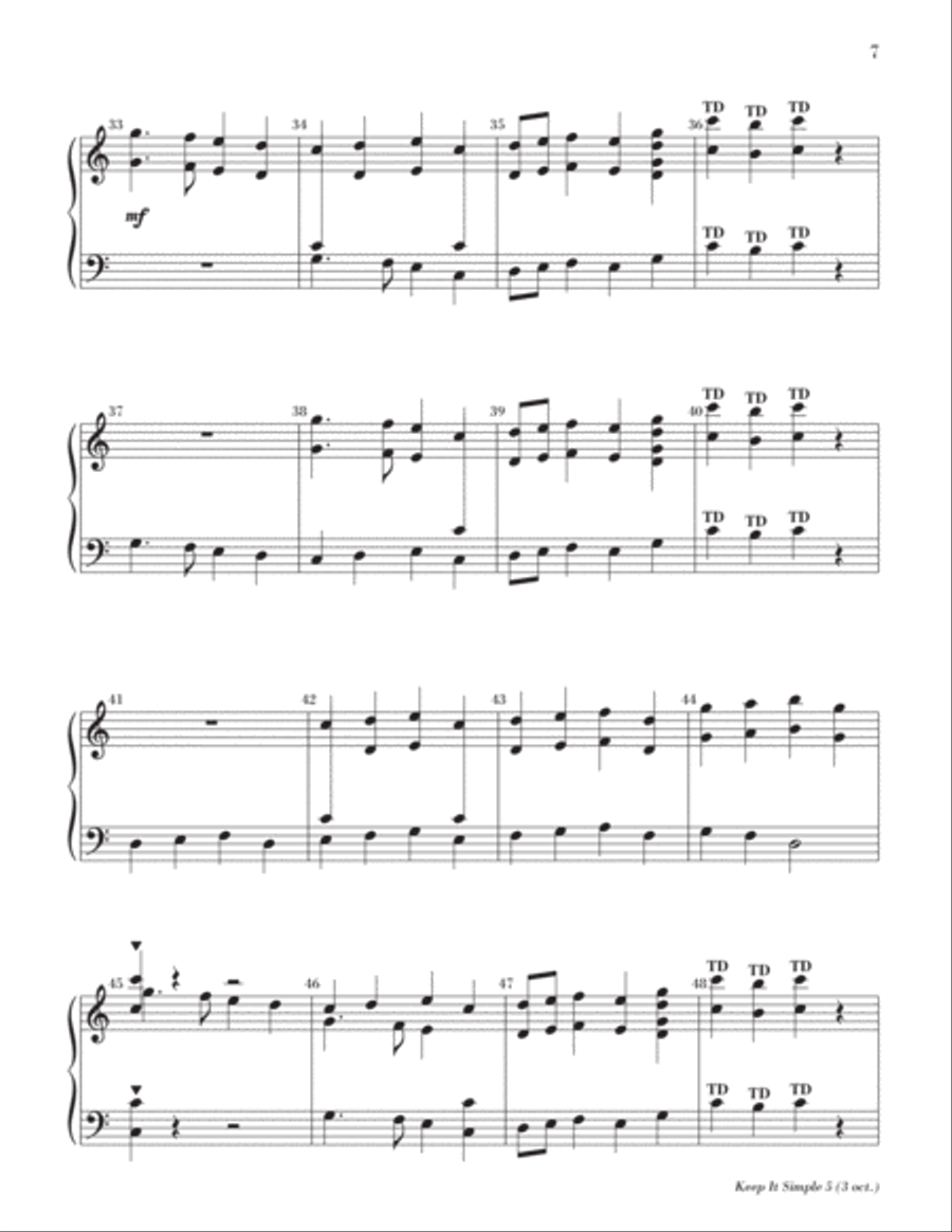 Keep It Simple 5 (Christmas Sacred and Secular) 3-Octaves scores gallery preview page 10