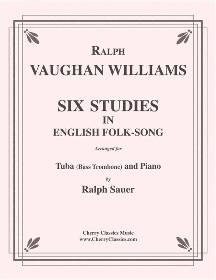 Book cover for Six Studies in English Folksong for Tuba or Bass Trombone