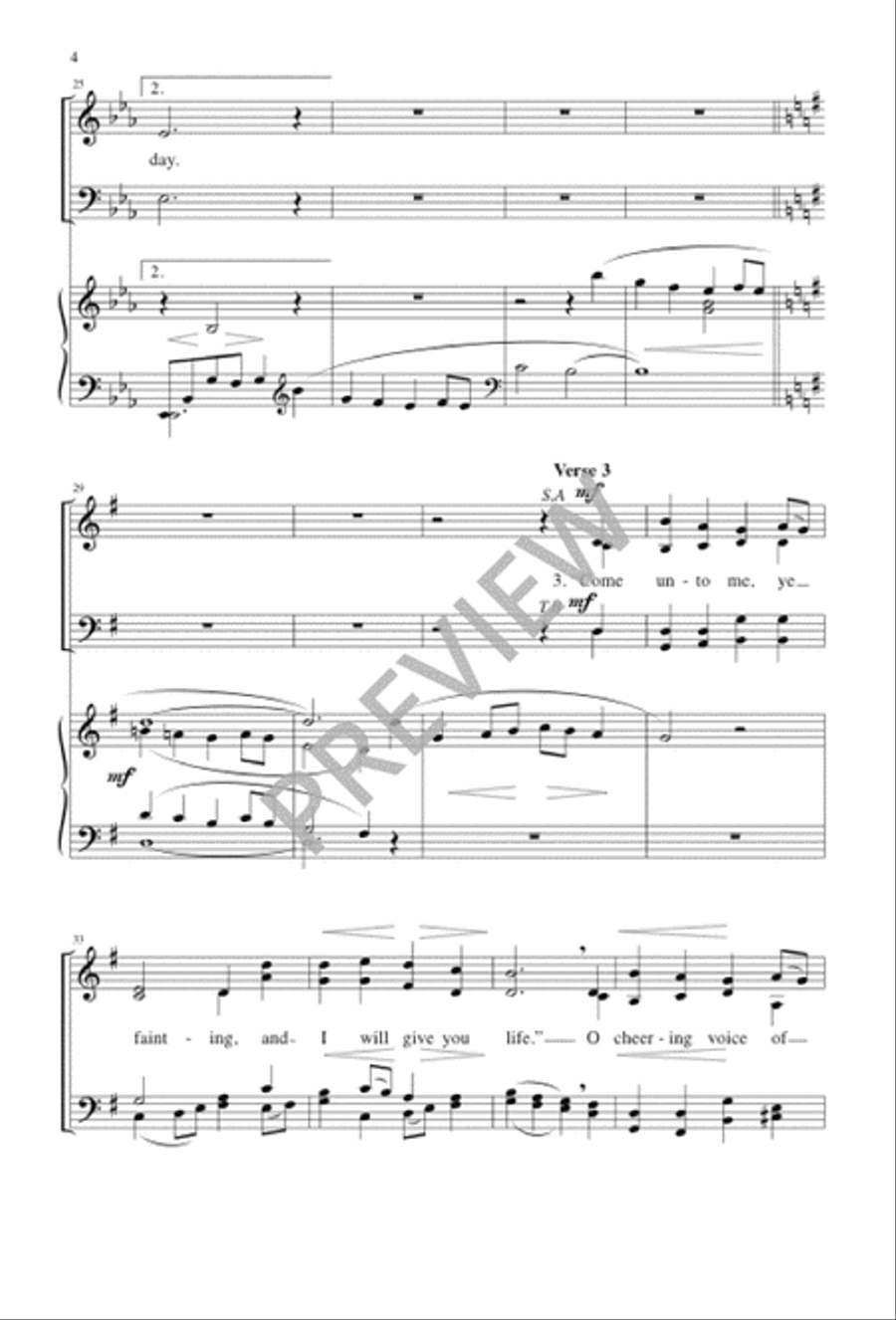 Come unto Me, Ye Weary Come unto Me, Ye Weary 4-Part scores gallery preview page 5