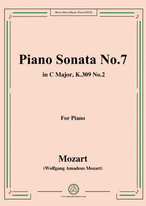 Book cover for Mozart-Piano Sonata No.7 in C Major,K.309,No.2