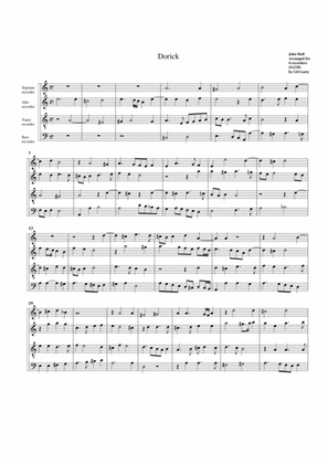 Dorick Fantasy no.1 (arrangement for 4 recorders)