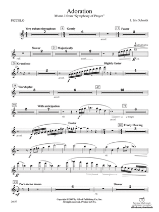 Adoration (Movement 1 from Symphony of Prayer): Piccolo
