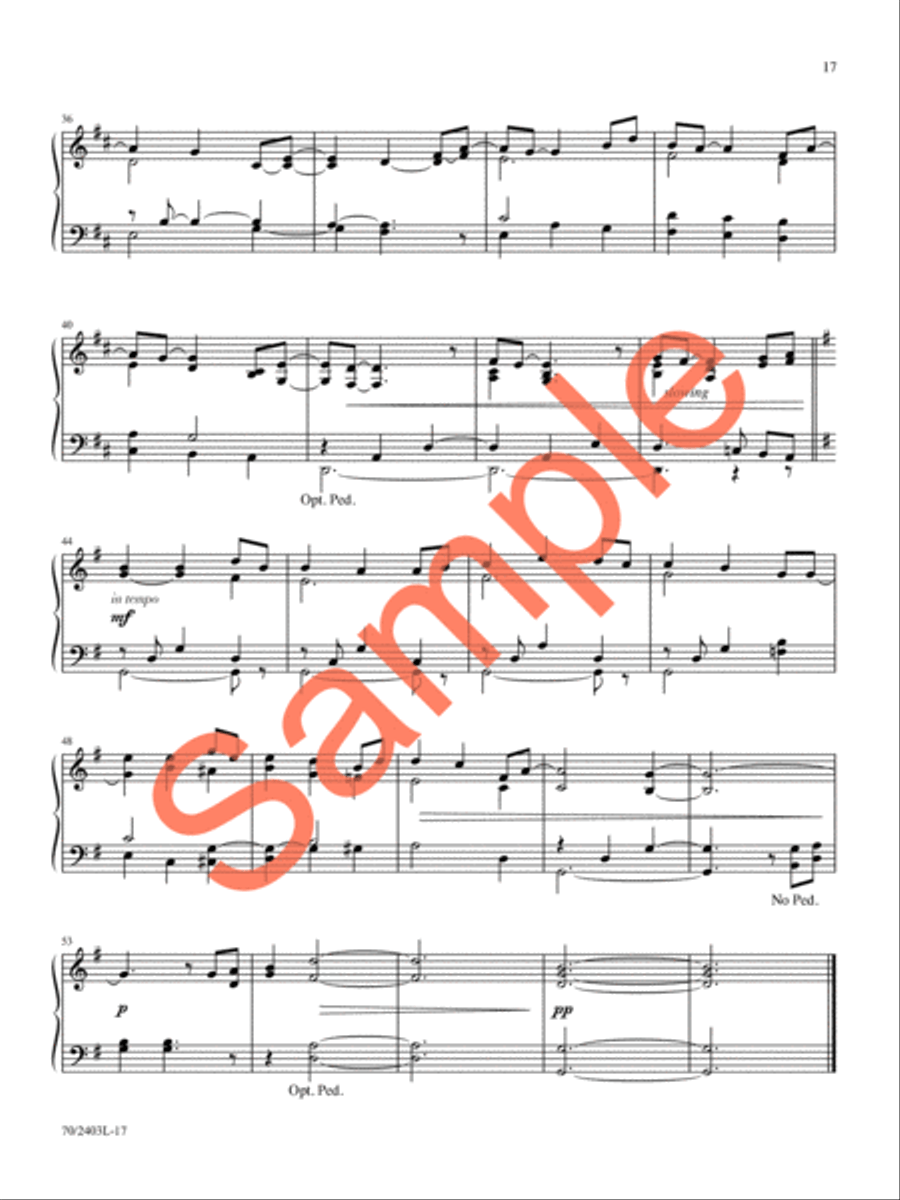 A Treasury of Hymns, Vol. 2 Organ Solo scores gallery preview page 14