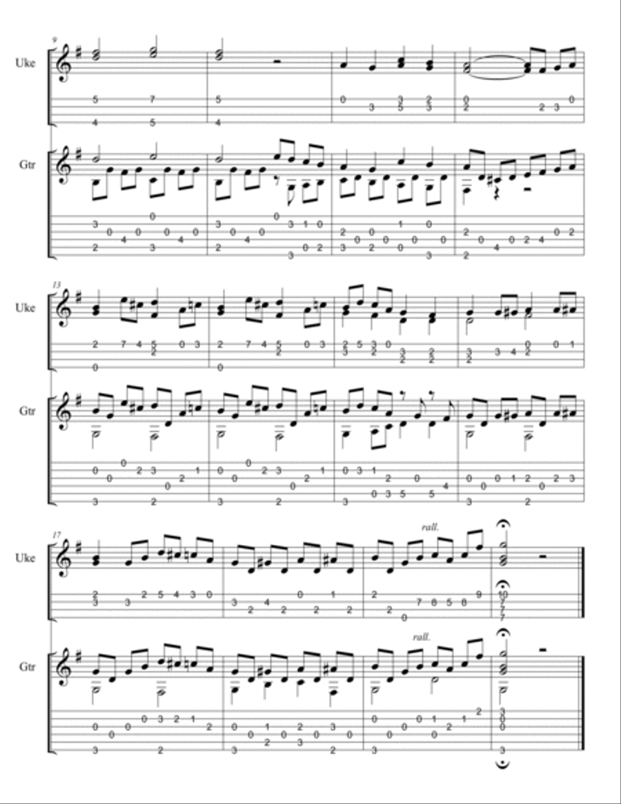 Ukulele and Guitar Duet of Maestoso Op. 51-No. 4 Acoustic Guitar scores gallery preview page 3
