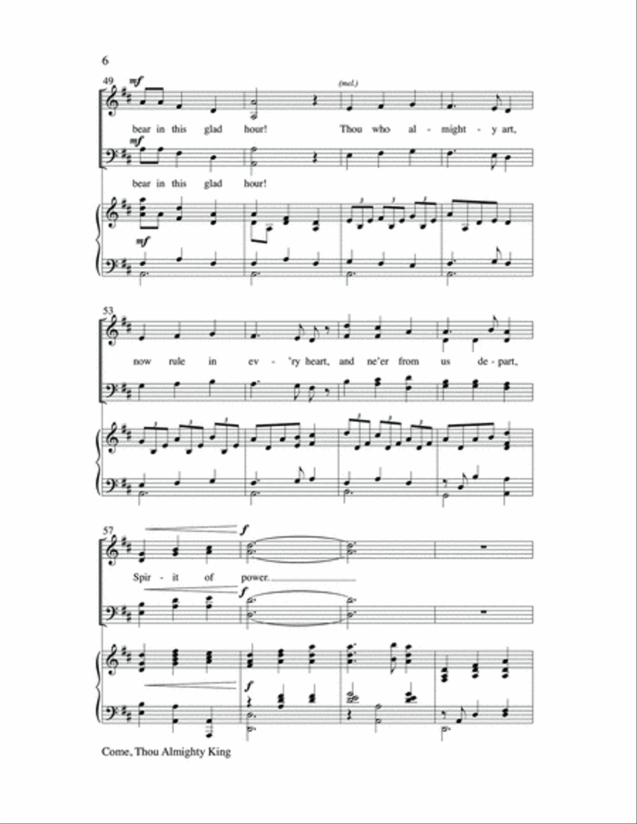 Come, Thou Almighty King - SATB 4-Part scores gallery preview page 6