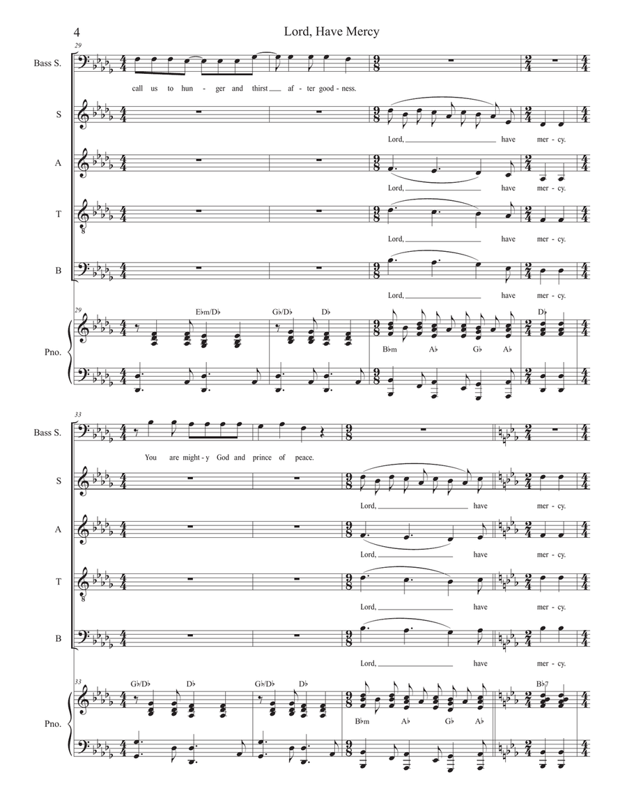 Lord, Have Mercy (Bass solo and SATB) ("Mass of Peace and Justice") image number null