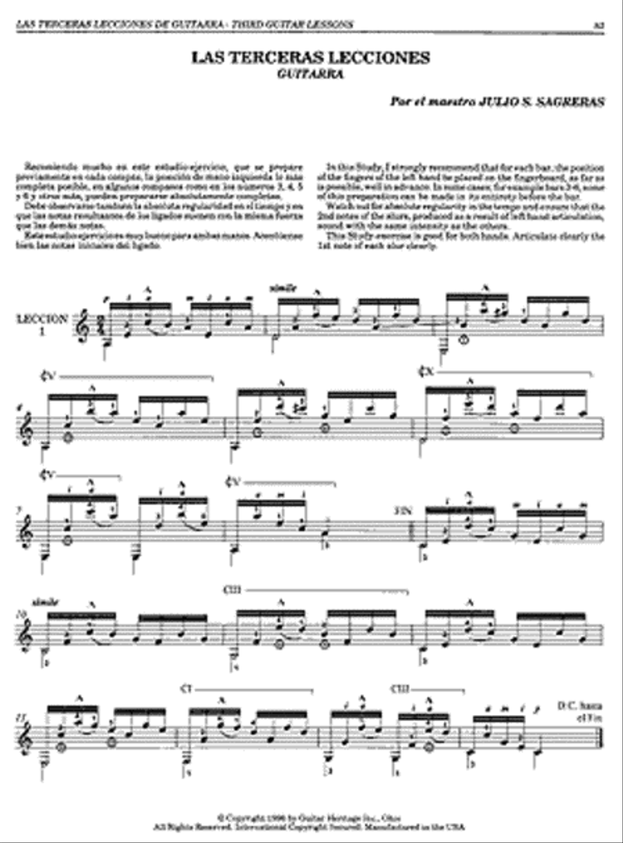 Julio S. Sagreras: Guitar Lessons (Books 1-3) Lute scores gallery preview page 6