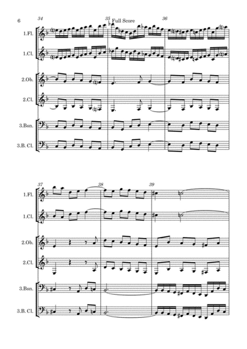 Bach Three Part Invention No.7 for Woodwind Trio (flexible), Clarinet Trio image number null