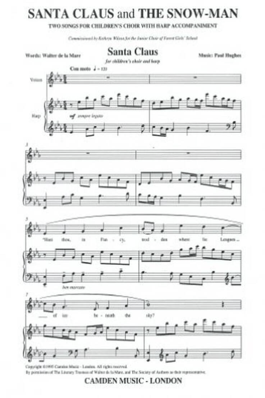 Santa Claus and The Snowman Harp scores gallery preview page 1