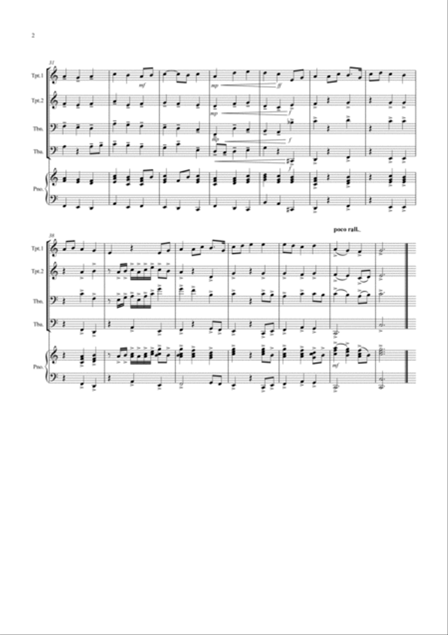 2 Classical Favourites for Brass Quartet (volume two) Brass Quartet scores gallery preview page 2