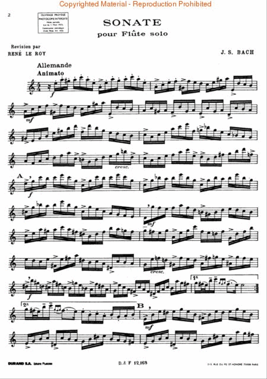 Sonata in A Minor, BWV 1013