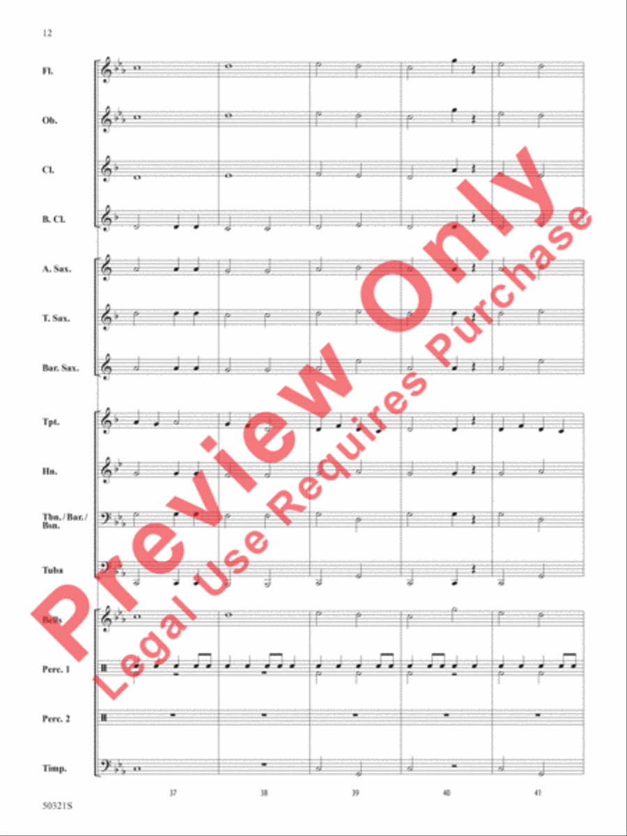 Entrance of the Shogun Concert Band scores gallery preview page 13