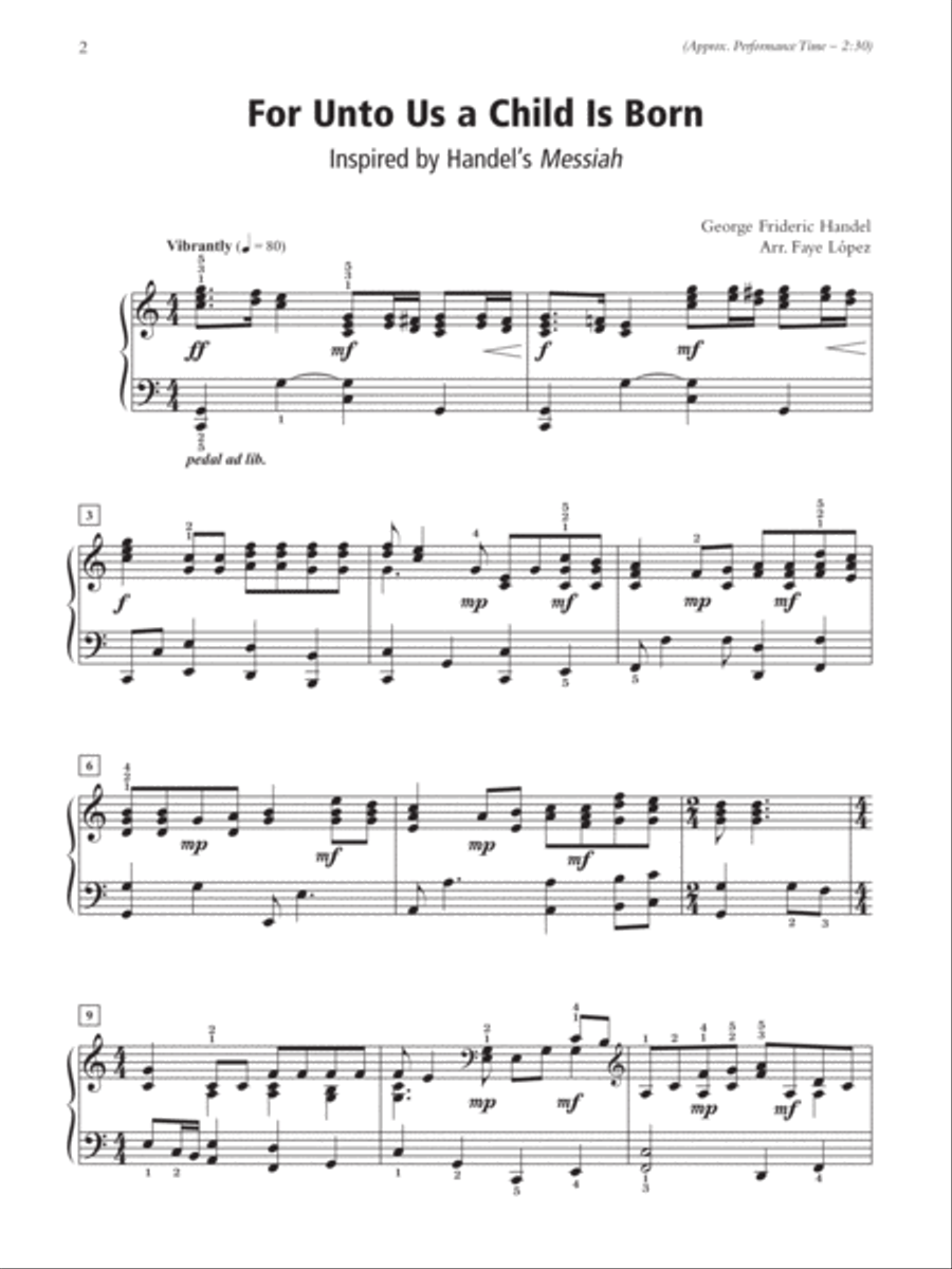 A Baroque-Style Christmas Piano Solo scores gallery preview page 3