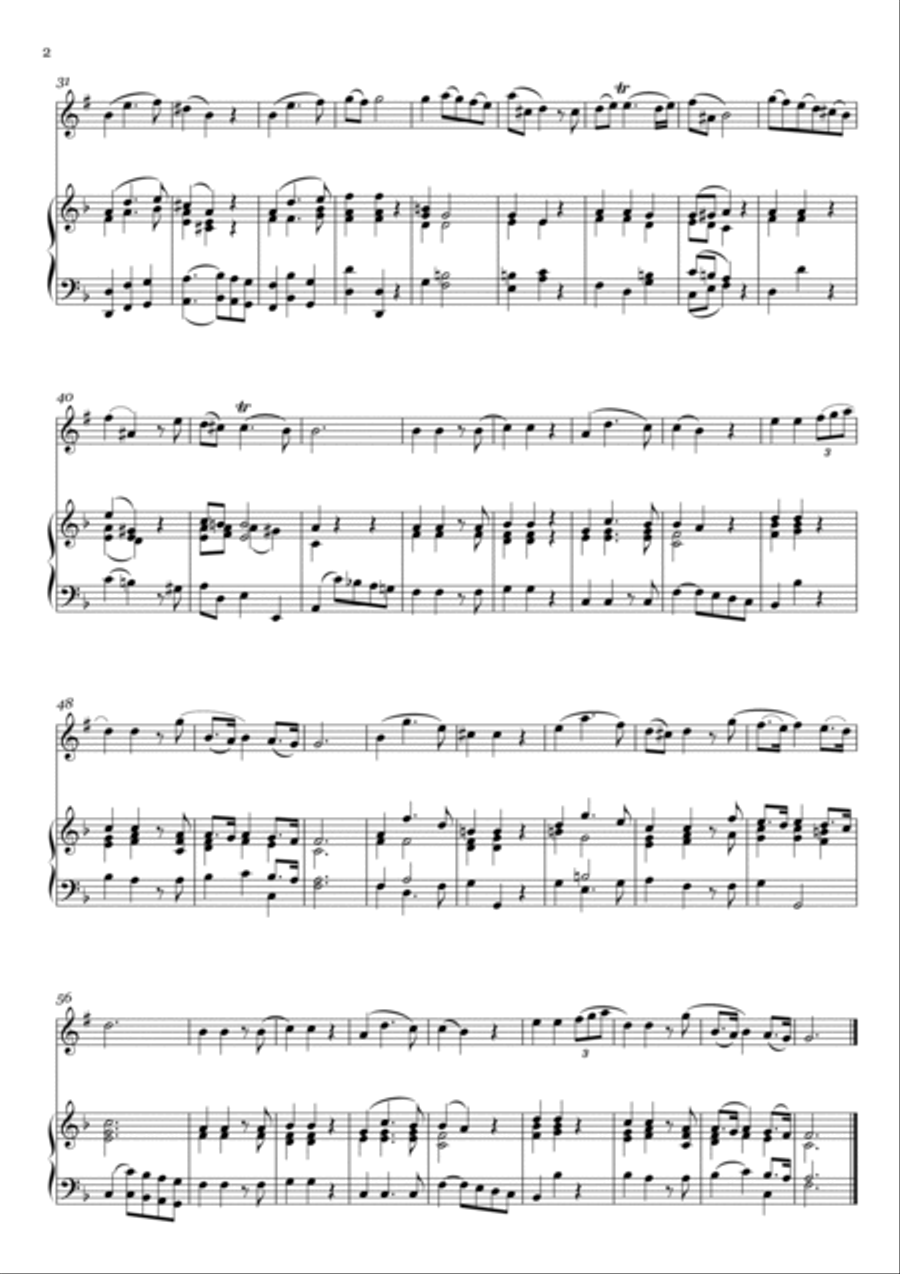 Lascia Ch'io Pianga (Let me Weep) from the Opera Rinaldo - for Bb Clarinet and Piano B-Flat Clarinet scores gallery preview page 2