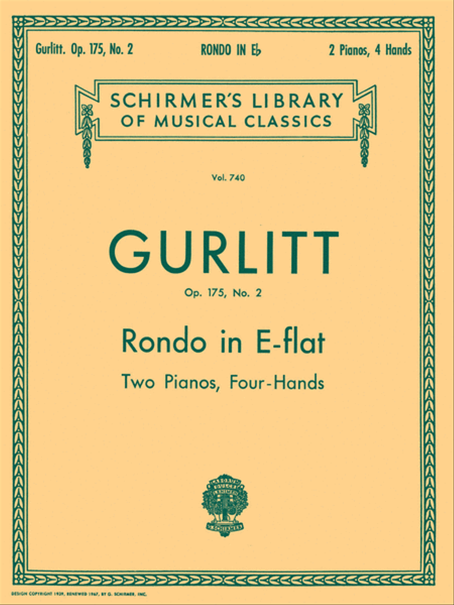 Rondo in Eb, Op. 175, No. 2 (set) Piano Duet scores gallery preview page 1