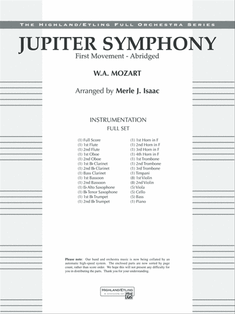 Jupiter Symphony, 1st Movement Full Orchestra scores gallery preview page 2