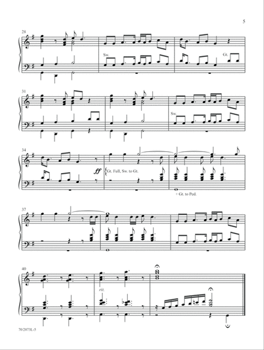 Joys Are Flowing (Digital Delivery) Organ scores gallery preview page 5