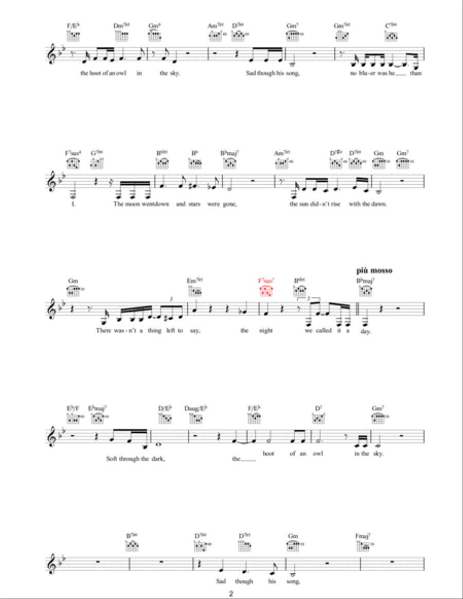 The Night We Called It A Day Piano scores gallery preview page 2