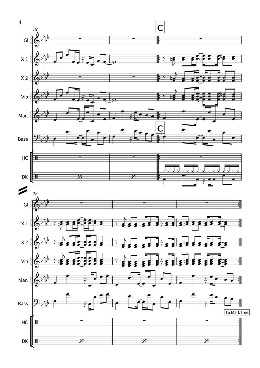 Axel F Percussion Ensemble scores gallery preview page 4