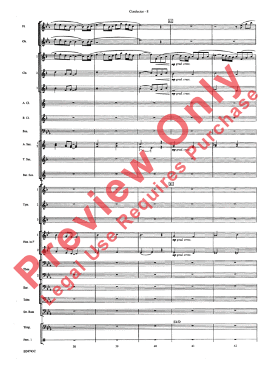 To a Distant Place Concert Band scores gallery preview page 11