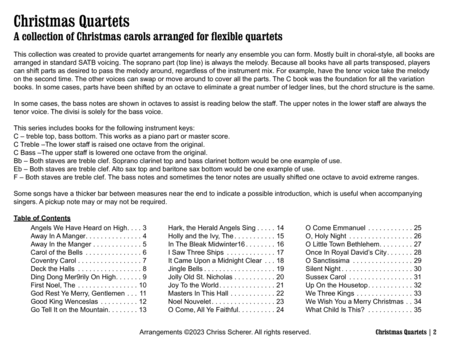 Christmas Flex Quartets - F Instruments treble clef