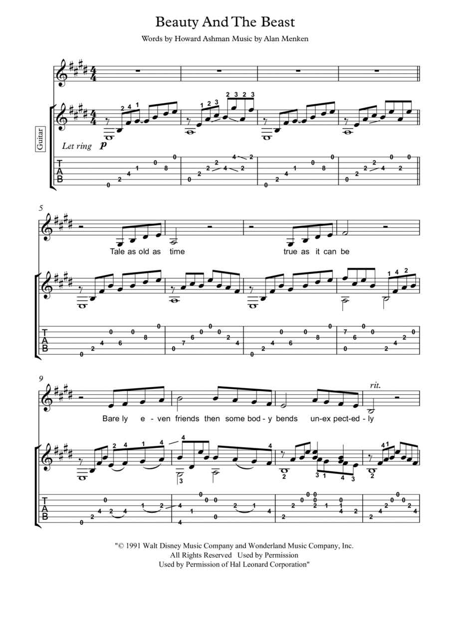 Beauty And The Beast Small Ensemble scores gallery preview page 1