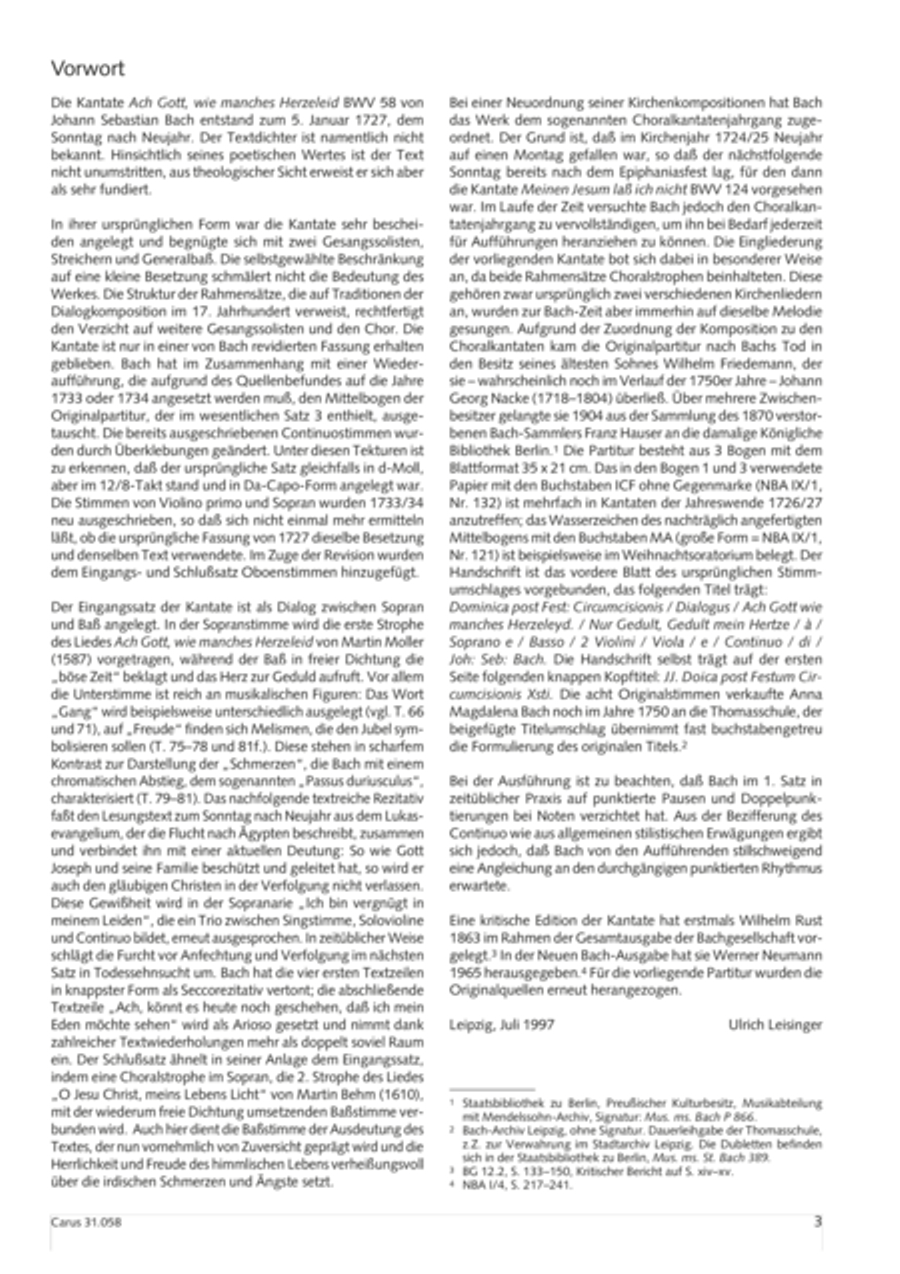 O God, what glut of care and pain (Ach Gott, wie manches Herzeleid) Orchestra scores gallery preview page 4