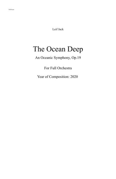 The Ocean Deep, Orchestral Version image number null