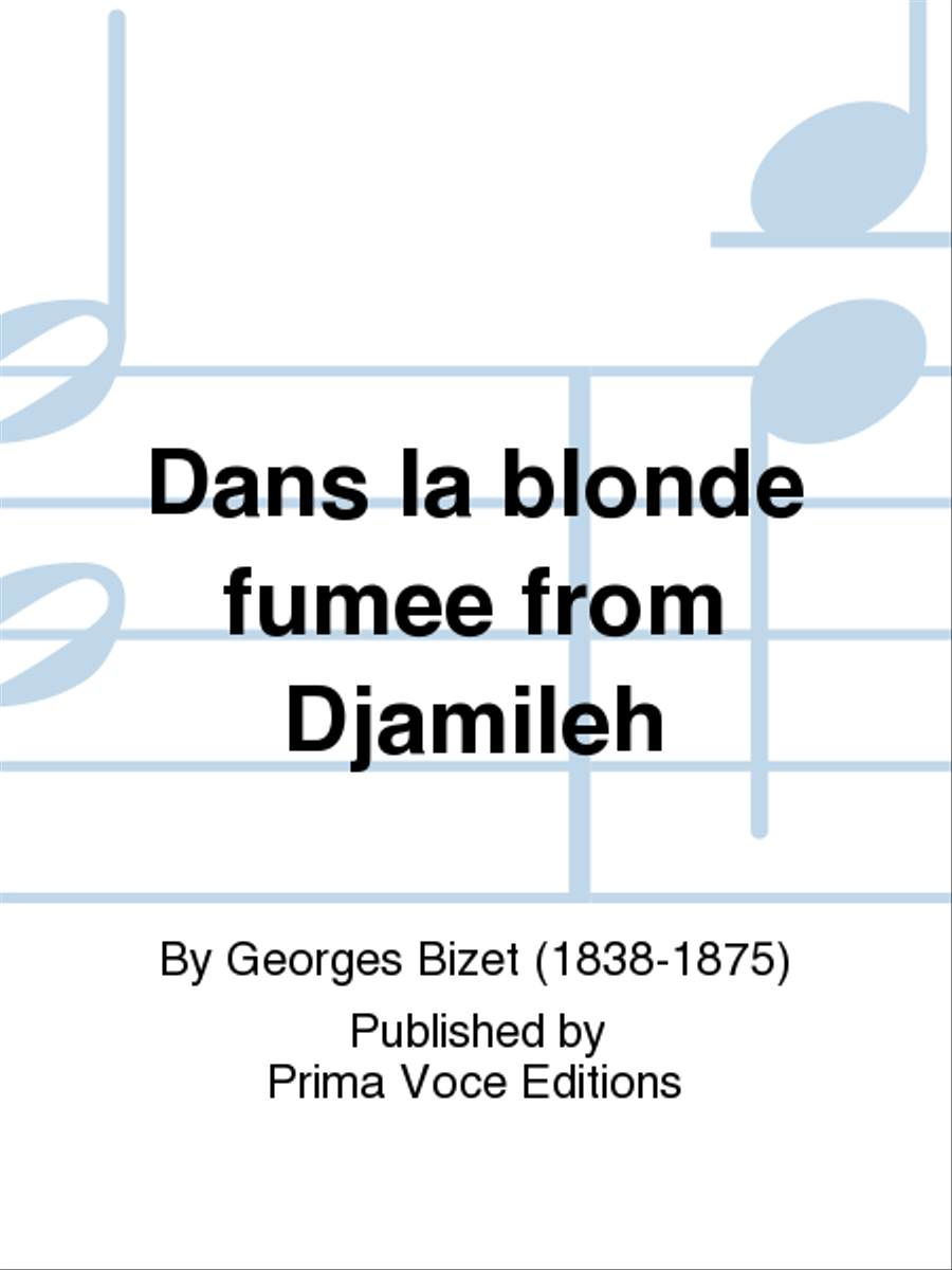 Dans la blonde fumee from Djamileh Tenor Voice scores gallery preview page 1