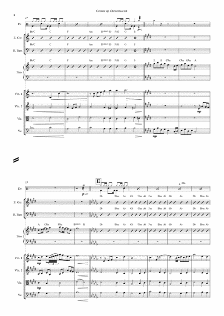 Grown-Up Christmas List Small Ensemble scores gallery preview page 4
