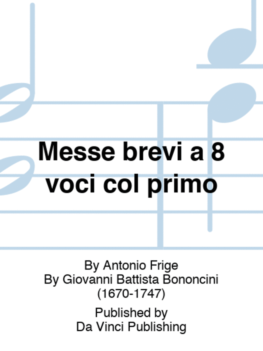 Messe brevi a 8 voci col primo Mixed Choir scores gallery preview page 1