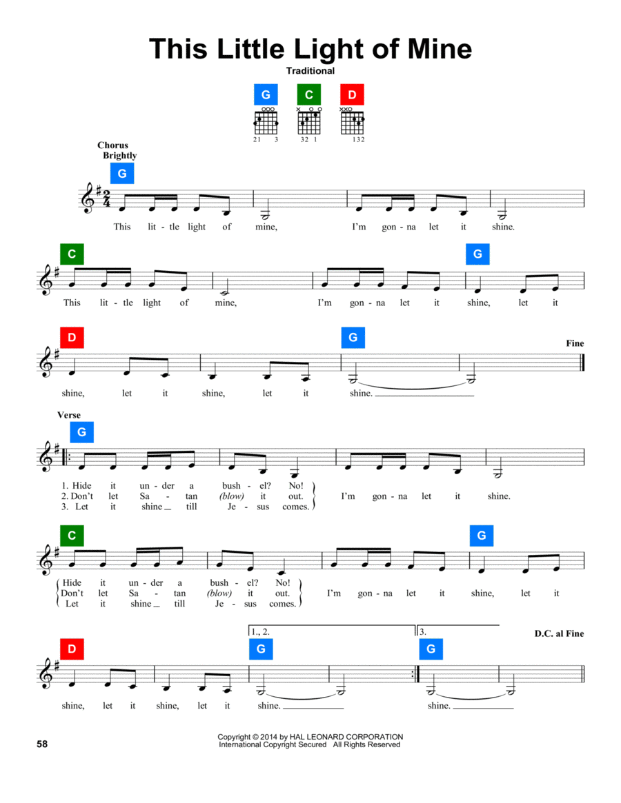 This Little Light Of Mine Hymn Anthems scores gallery preview page 1