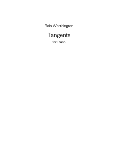 Tangents – for piano