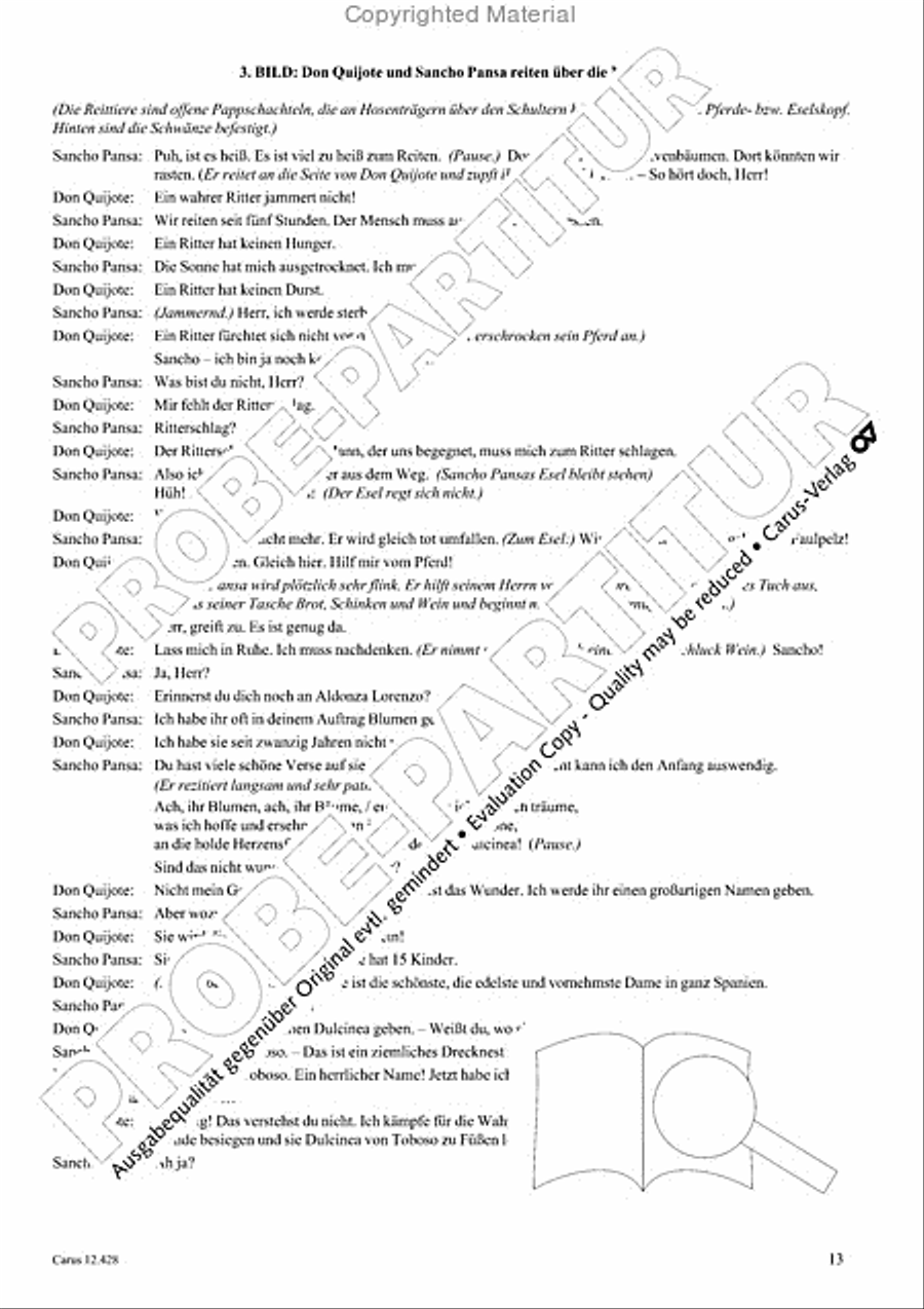 Die seltsamen Abenteuer von Don Quijote und Sancho Pansa Unison Choir scores gallery preview page 15