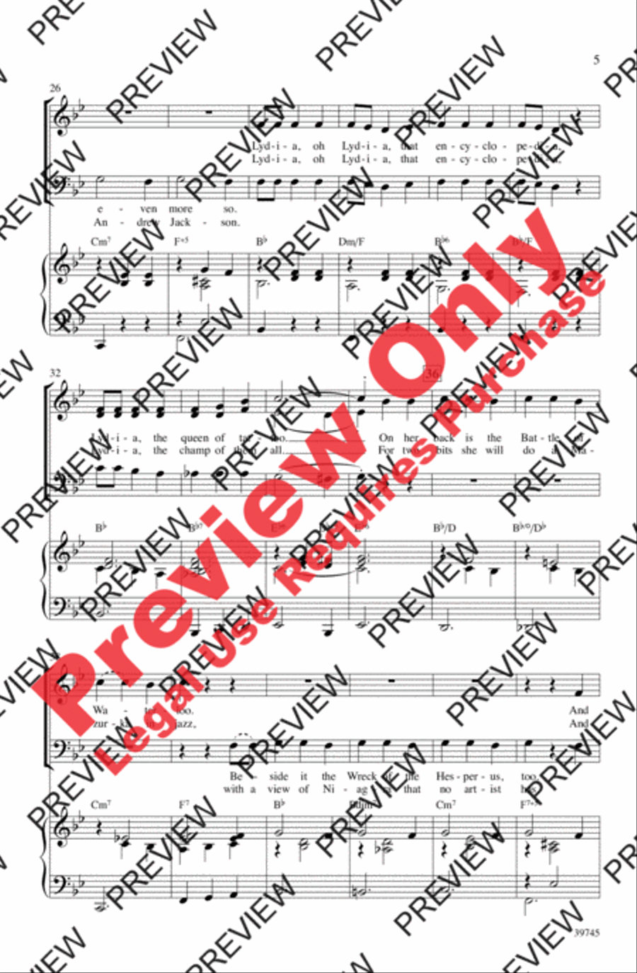 Lydia, the Tattooed Lady Lydia, the Tattooed Lady 3-Part scores gallery preview page 5