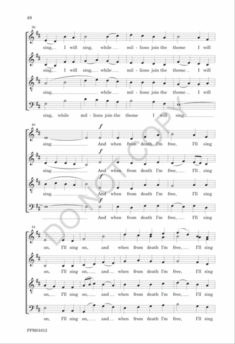 Nine American Folk Hymns 4-Part scores gallery preview page 51