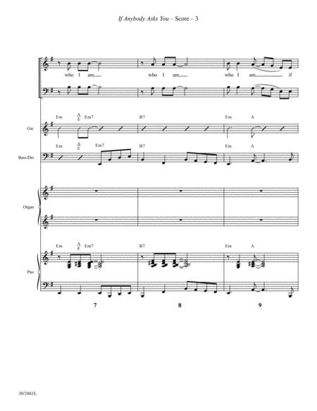 If Anybody Asks You - Rhythm Score and Parts