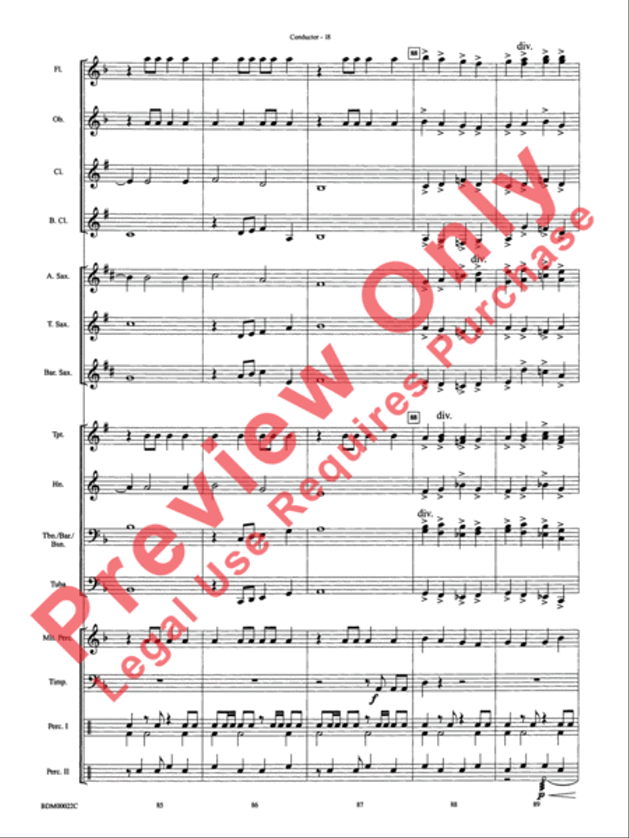 Ancient Moon Concert Band scores gallery preview page 21