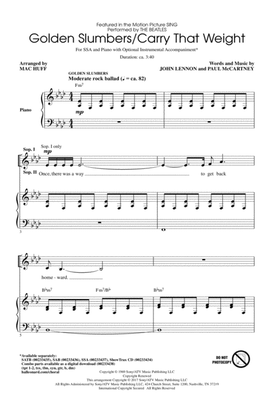 Golden Slumbers/Carry That Weight (from Sing) (arr. Mac Huff)