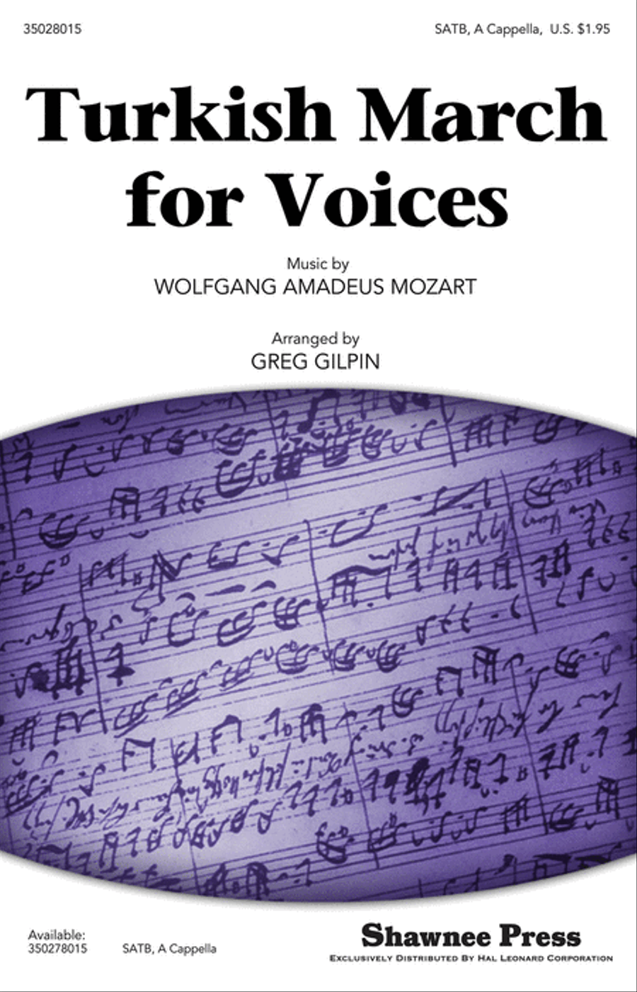 Turkish March for Voices Turkish March for Voices 4-Part scores gallery preview page 1