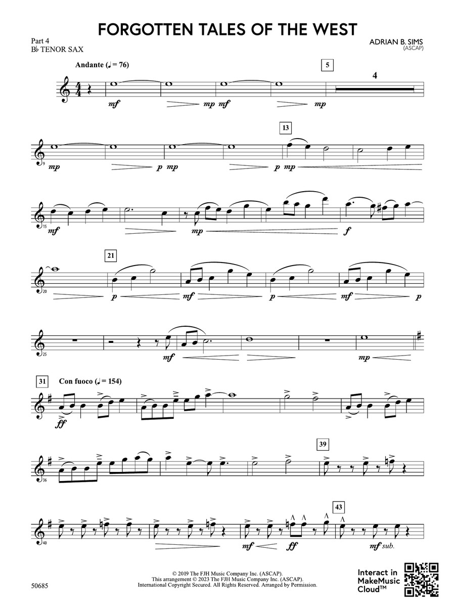 Forgotten Tales of the West: Part 4 - B-flat Tenor Sax