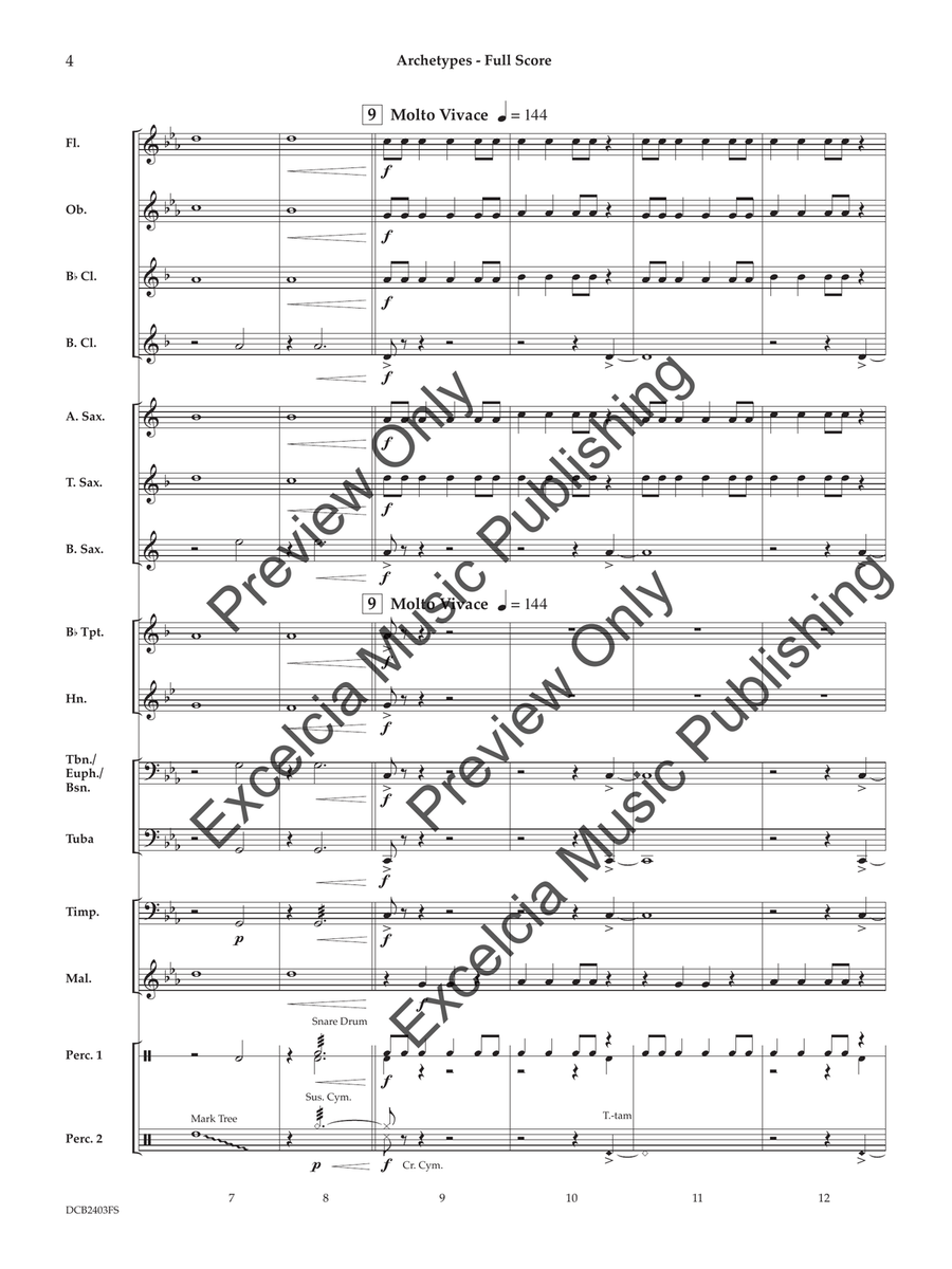 Archetypes Concert Band scores gallery preview page 5